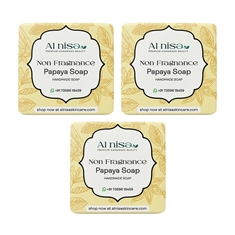 No fragrance Papaya Milk Soap (pack of 3)